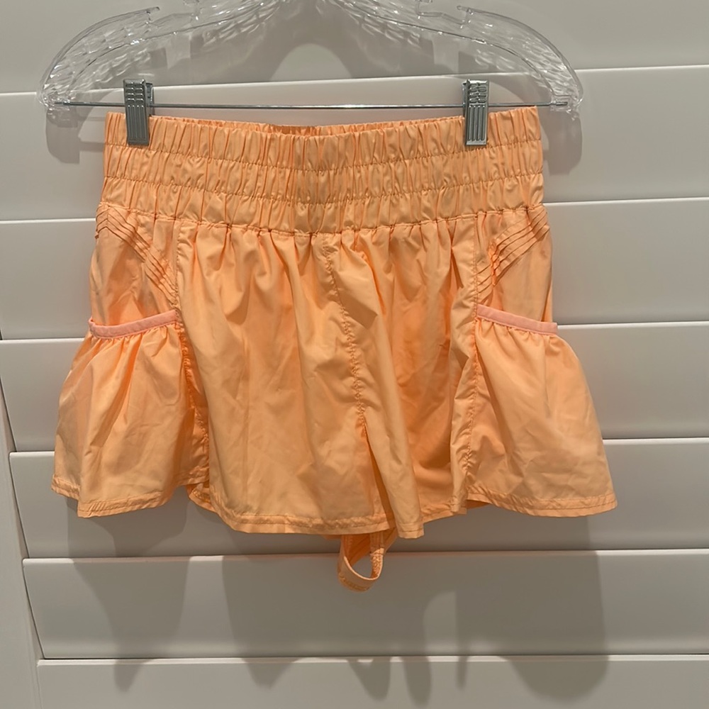 light orange free people movement get your flirt on shorts!